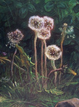  Millet Painting - Dandelions detail Jean Francois Millet